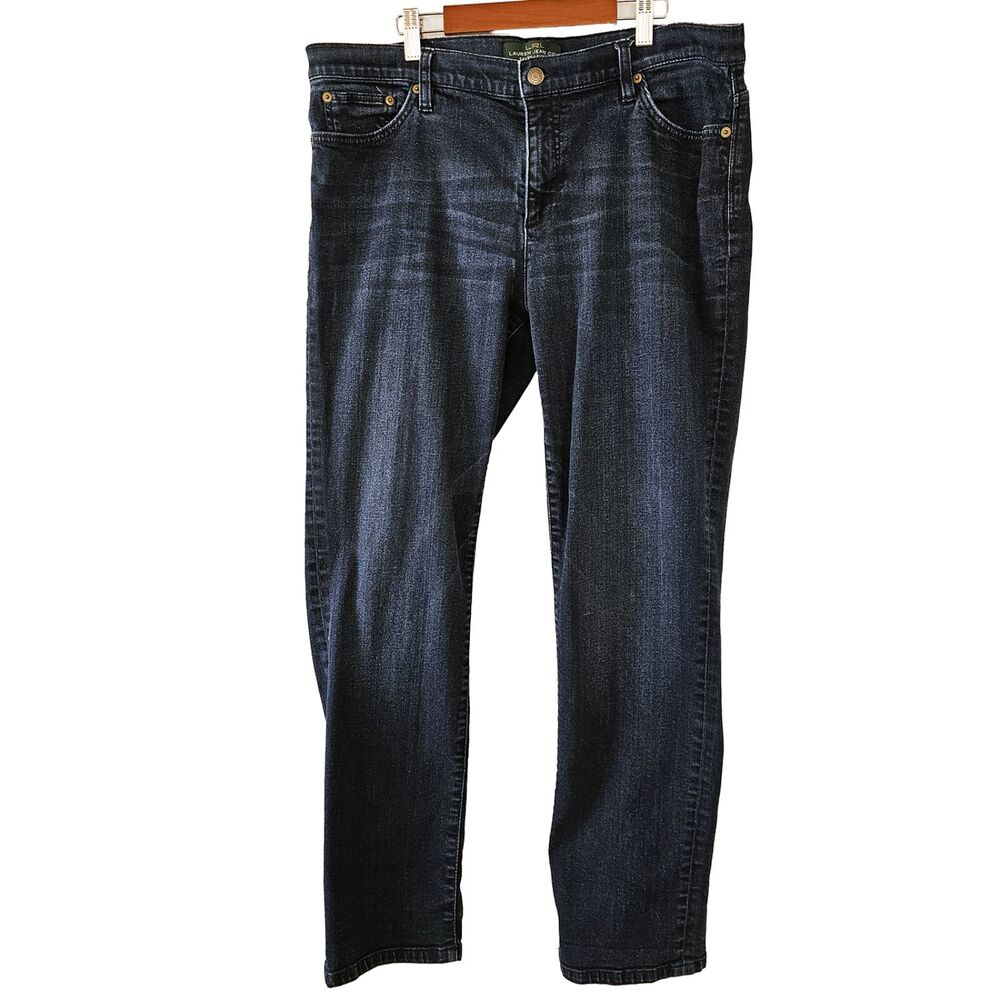 Lauren Ralph Lauren Size 16 Straight Leg Women's Dark Blue Jeans